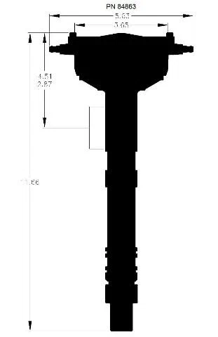 Chevy Super Tall Block Black Crab Cap Distributor - 84863